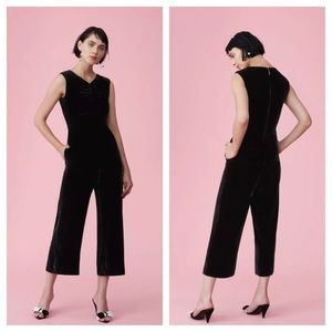 Rebecca Taylor Ruched Velvet Jumpsuit